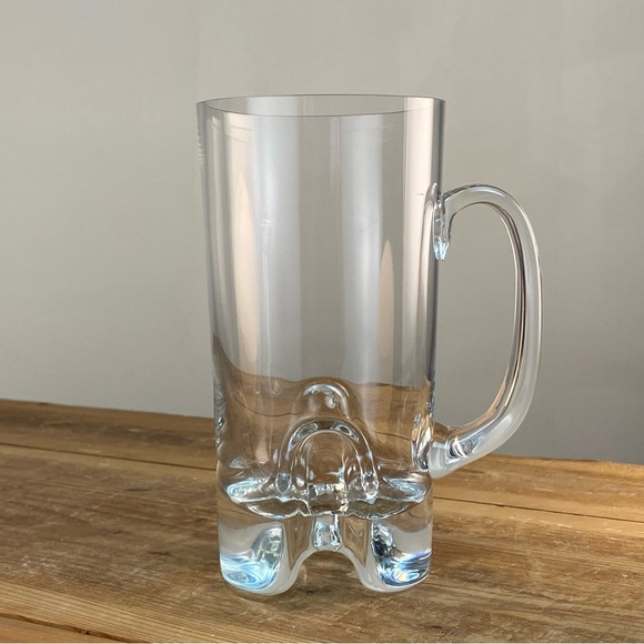 1960s Sampo Pattern Crystal Beer Mug Designed By Heikka Orvola, Iittala Finland - Picture 4 of 14